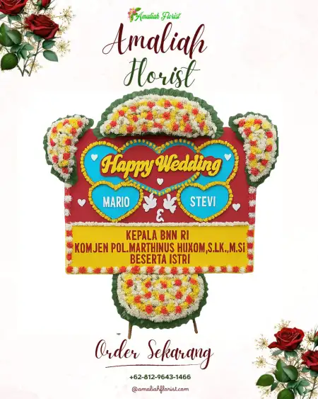 Papan Bunga Pernikahan Hoya